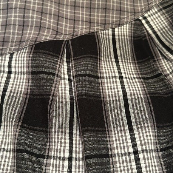 Cato Black and Gray Plaid Casual Button Down Shirts - Picture 11 of 11